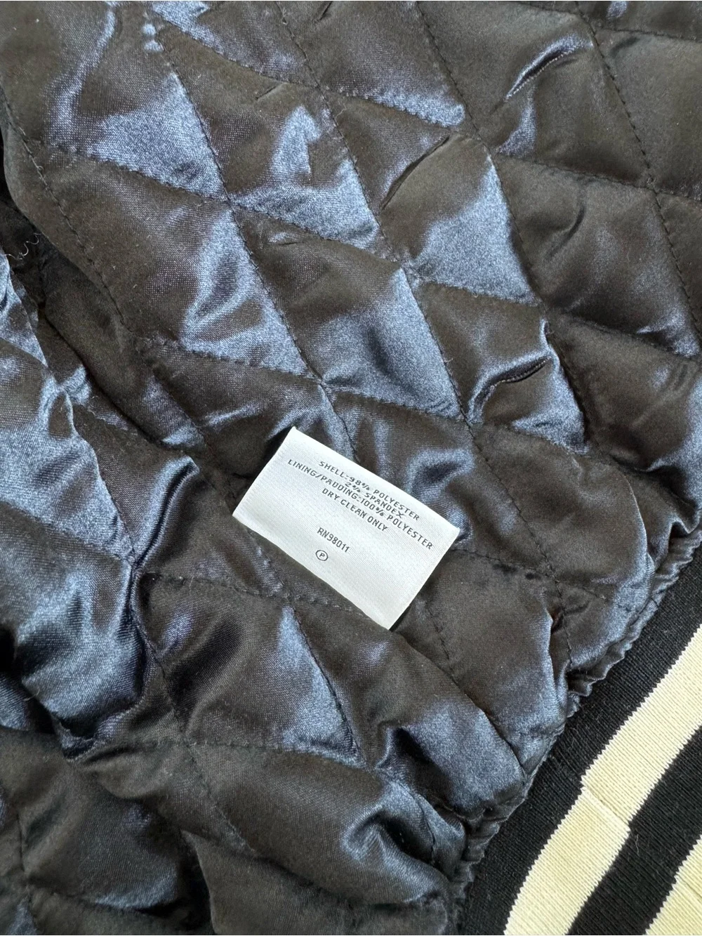 Icecream Black & Silver Varsity Bomber Jacket with Stacked-Face Patch